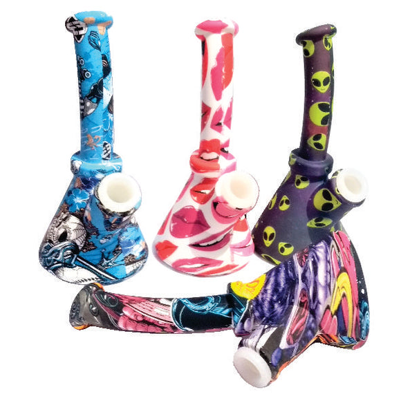 Bong De SIlicona Con Vidrio CC-726