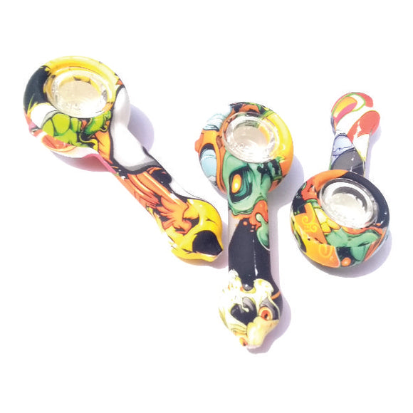 Pipa de silicona con vidrio CC-760