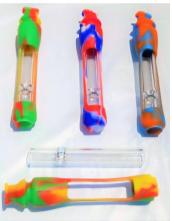 Pipa de vidrio con silicona CC-816